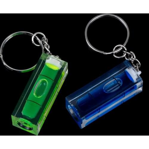 1PCS Mini Bubble Level Spirit Level High Accuracy Inclinometer Liquid Level Indicator With Keychain DIY Caraft