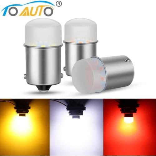 1pcs P21W 1156 BA15S LED Bulbs BAY15D PY21W 1157 Car Lights Turn Signal Reverse Lamp R5W R10W Car Fog Lights 9SMD 3014 Chips 12V