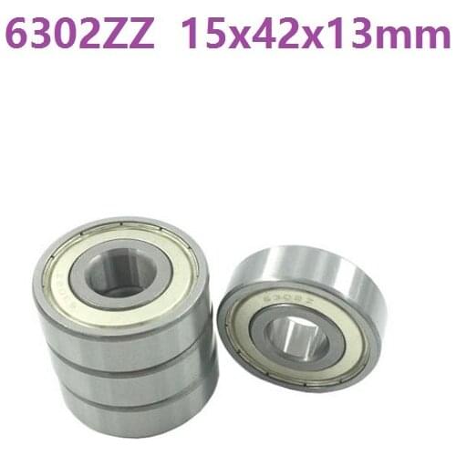 10pcs/lot 6302ZZ 6302-2Z 6302 ZZ Z 15*42*13mm Deep Groove Ball Bearings 15x42x13mm 6302Z