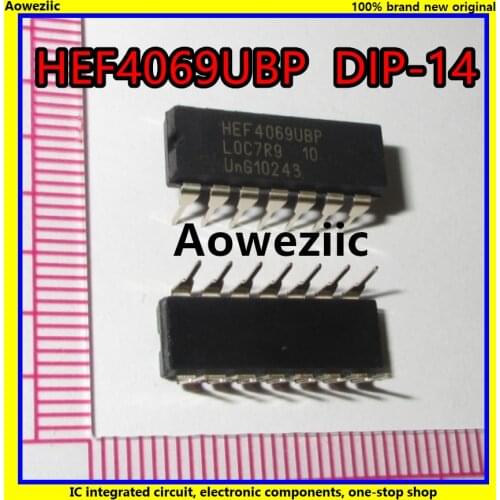 10Pcs/Lot HEF4069UBP HEF4069 4069 DIP-14 Hex inverter IC New Original Product