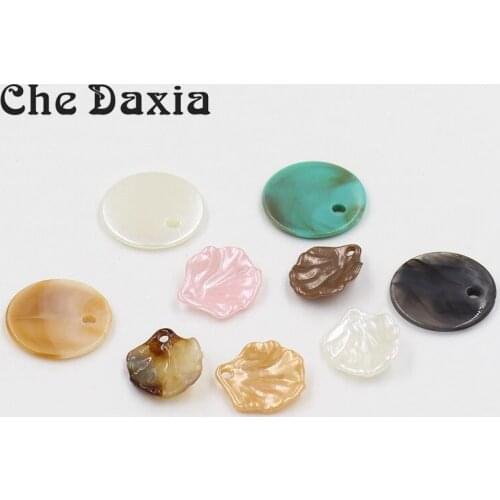 120 pieces/pack) Round Petaloid plastic Pendant for DIY jewelry Accessories Clothing embellishment Fitting