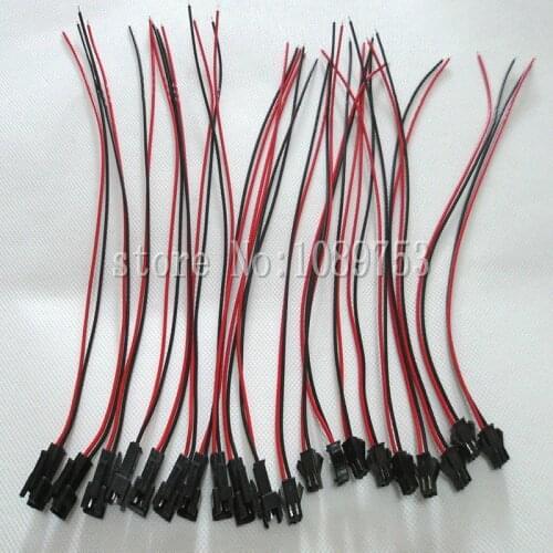 JST 2.5 SM 2 Pin Battery Connector Plug Female & Male with 200MM Wire 20 sets