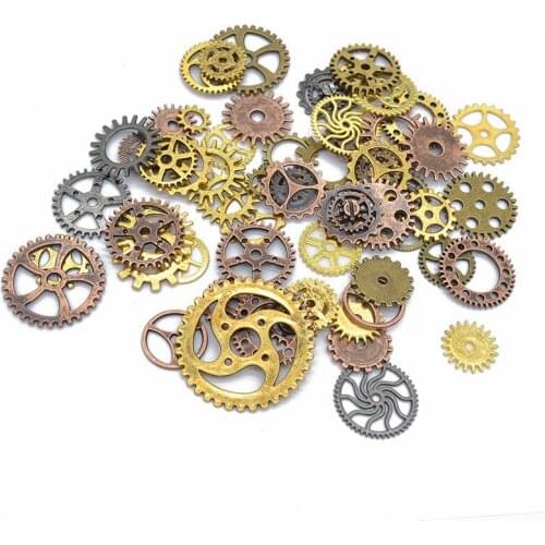 30 Gram/Lot) Mix Styles Metal Steam Punk 6 Colors Steampunk Gears DIY Alloy Jewelry Accessories For Jewelry Making