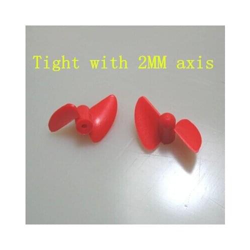 6PCS Small plastic model boat propeller blade aperture 2MM DIY model toys, accessories technology making parts free shipping