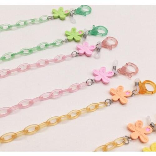 Anti-lost Face Cover Mask Chain Flower Acrylic Lanyard Glasses Lanyard Necklace For Women Long Chain Necklace Strap Holder
