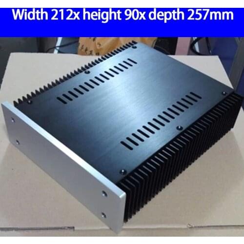 KYYSLB 2109 212*90*257mm Aluminum Amplifier Chassis Box House DIY Enclosure with Feet Power AC Stand Amplifier Case Shell