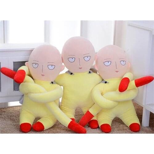 Anime ONE PUNCH-MAN Cartoon Saitama Back Pillow Soft Stuffed Toys Cosplay Doll New Christmas Plush Doll for Boys Girls Gifts