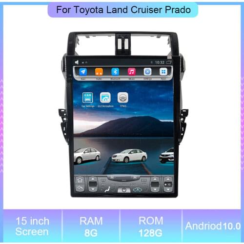 15'' Android 8.1 Car Navigation Radio Receiver Video Player For Toyota Land Cruiser Prado Stereo Multimedia Player Auto Radio