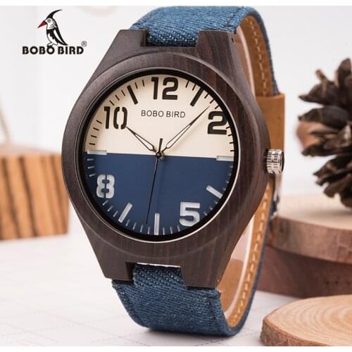 BOBO BIRD New Women Watches Wood Stylish Watch Men Fashion Clock Fabric Band Special Color Custom Gift Dropship C-iR29