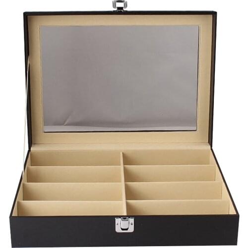 8-Grid Eye Glasses Case Eyewear Sunglasse Storage Box Holder Organizer Eye Glasses Case Sunglasses Display Organizer