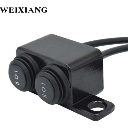 CNC Aluminum Alloy Motorcycle Switches Handlebar Mount Switch Headlight Hazard Brake Fog Light ON OFF ON Switch Button