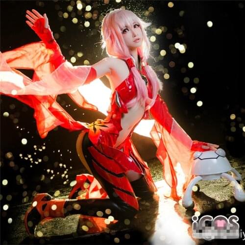 Egoist Guilty Crown Yuzuriha Inori Goldfish Uniforms High End Red Fighting Cosplay Costume Free Shipping