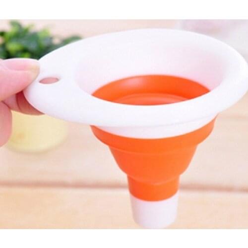 Environmental multi-function silicone funnel folding funnel Portable telescopic funnel
