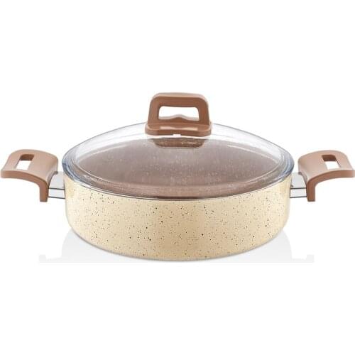 Cream Color 24 CM Granite Pots