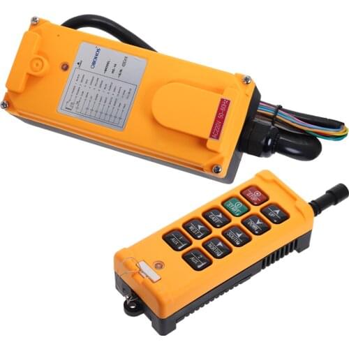 HS-10 Industrial Wireless Crane Radio Remote Control System 1 Transmitter 10 Channels 1 Speed Control Hoist OBOHOS Remote Switch