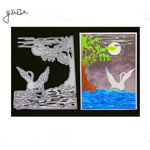 Swan Trees Cut SCRAPBOOK Metal Cutting Dies For Scrapbooking Stencils DIY Album Cards Decoration Embossing Folder Craft Die Cuts