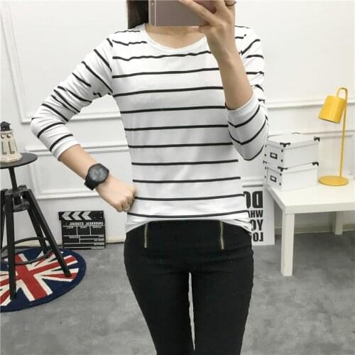 Женские полосатые футболки Manubeau China At AliExpress