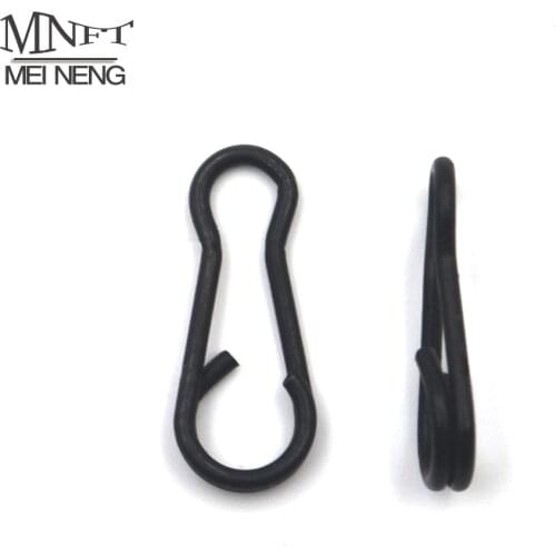 MNFT 25PCS/LOT Stainless Steel Carp Fishing Tackle Snap Black Color Lure Connector Fishing Accessories Snap Pesca