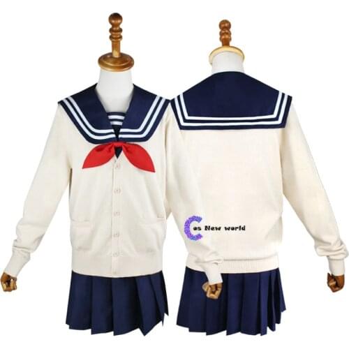 My Hero Academia Cosplay Costume Wig Anime Netherstock Boku No Hero Academia Himiko Toga JK Sailor Sweaters Uniform for Girl