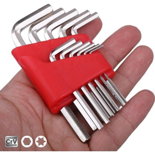 5/8/11 Pcs Hex Key Chrome Vanadium Steel Motorcycles Bicycles Furniture Universal Allen Wrench Set Household Tools