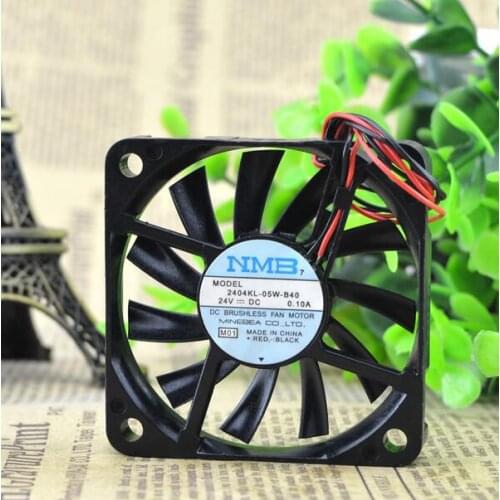 NMB 60*60*10 2404KL-05W-B40 24V 0.10A 6CM 2 wire Ultra Slim inverter chassis cooling fan