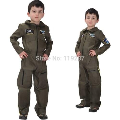 Shanghai Story new halloween kids boy army cosplay costumes Air Force performance costumes childrens Day gift clothes set