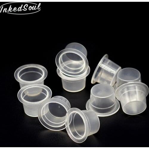Disposable Tattoo Ink Caps Makeup Pigment Ink Cups Large Medium Small 100pcs