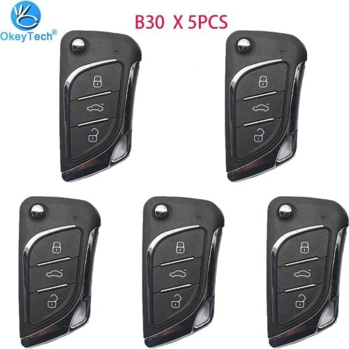 OkeyTech 5PCS B30 KD Key For KD900 KD900+URG200 KD-X2 Mini Key Programmer B Series KEYDIY 3 Button Remote Control Car Key