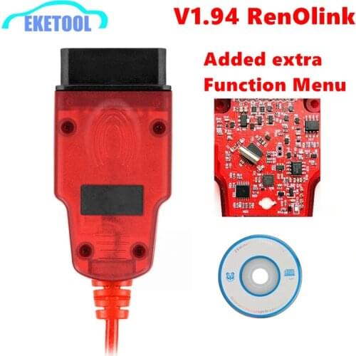 Renolink V1.87 ECU Programmer For Renault ECU Resetting/Key Coding/Key Prog/UCH Matching Dashboard Coding RenoLink OBD2 V1.87