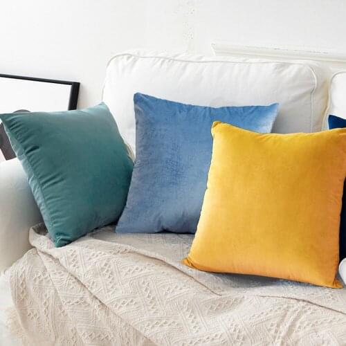 Nordic Pillowcase Square Cushion Cover for Home Decoration Cover Living Room Rectangular Back Cushion Cover,Velvet Pillow Cases