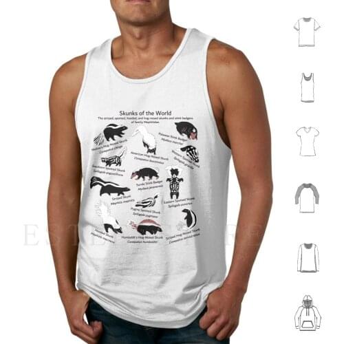 Skunks Of The World : Species Of Family Mephitidae Tank Tops Vest Skunk Skunks Mephitidae Mephitids Ecology Science