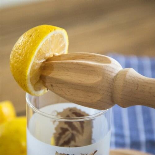 Beech Wooden Lemon Cone Manual Lemon Juicer Squeeze Pressure Natural Wood Squeezers Reamers