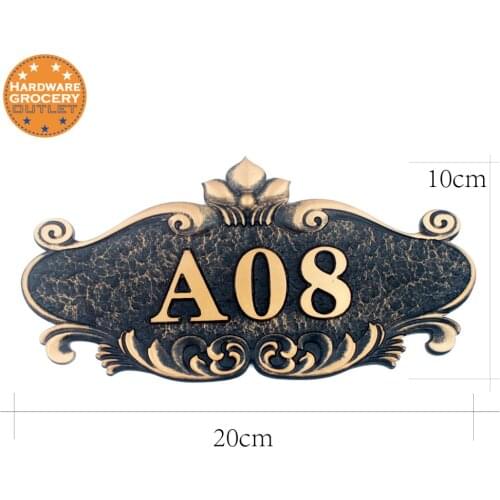 Apartment Villa Door Plate Style Door Sign Gate Number Custom Made House Number European any Letters Symbols 200mmx100mm