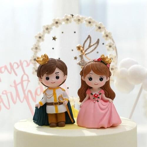 Prince Princess Theme Cake Ornaments Cake Cupcake Toppers Cake Flag Girls Birthday Party Cake Decoration Anniversaire Supplies
