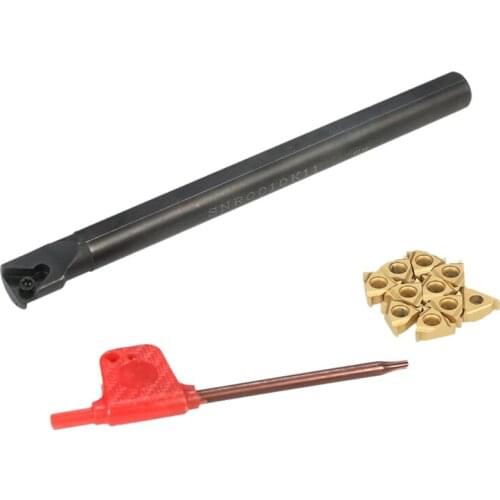 Snr0010K11 Internal Lathe Threading Boring Bar Holder+10Pcs/Box 11Ir A60 Inserts+T8 Wrench Cnc Turning Tool
