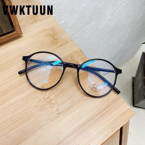 VWKTUUN TR Frame Round Eyeglasses Frame Women Mens Optical Glasses Frame Vintage Computer Glasses Retro Anti Blue Light Glasses