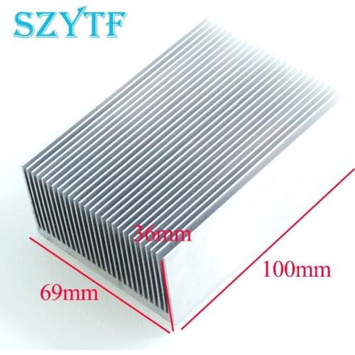 2pcs Heat sink 100*69*36MM (silver) high-quality ultra-thick aluminum radiator