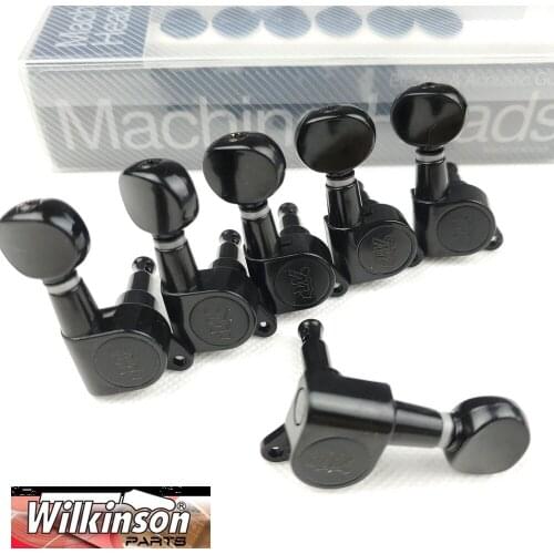 Wilkinson WJN-05 Electric Guitar Machine Heads Tuners Mini Oval Tuner for ST TL Tele Black Tuning Pegs ( With packaging )