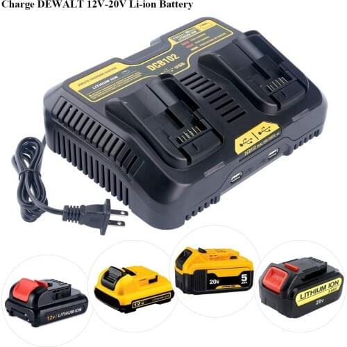 DCB102 battery charger for Dewalt Battery 10.8V 12V 14.4V 18V 20V DCB200 DCB101 DCB115 DCB107 DCB105 DCB140 DCB118 DCB112