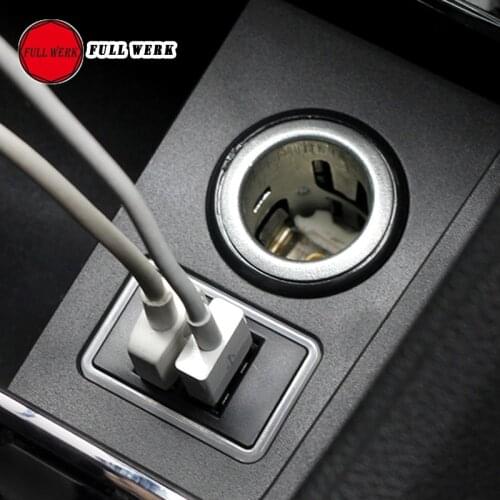 1 pc Car Styling Double USB Charger Adapter Cigarette Lighter Mount with LED Light for Skoda Kodiaq 17-19 Fast Charging Accessor