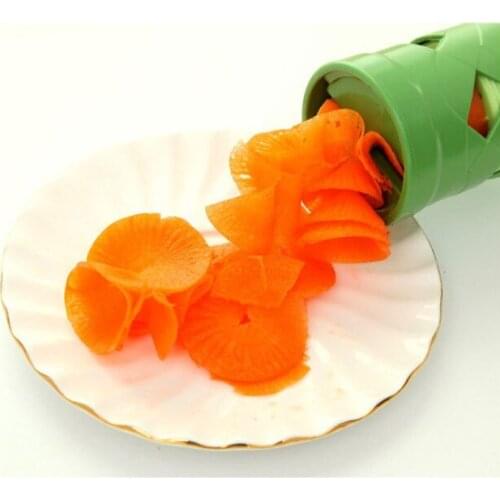 1PC Cooking Tools Grater Double Side Fruit Vegetable Peelers Carved Volume Spiral Slicer Cutter Chopper Kitchen Gadgets KX 002