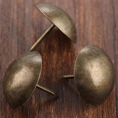 10pcs 25*25mm Upholstery Nails Round Head Tack Stud Pushpin Decor Furniture Hardware Sofa Jewelry Box Door