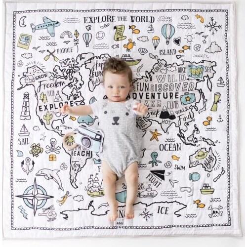 120*120cm Baby Play Mat Toys for Children Rug Playmat Developing Mat Baby Room Crawling Pad Folding Mat Baby Cute Pattern Carpet