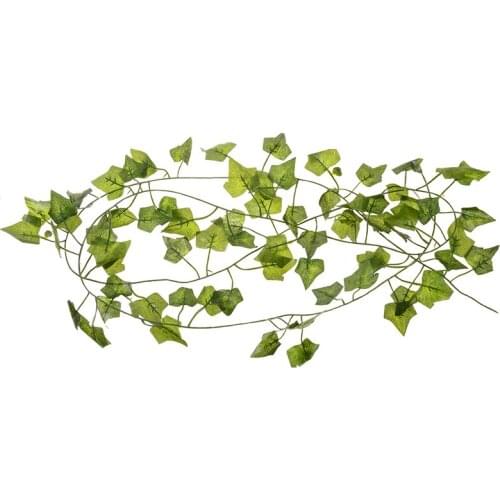 2M Artificial Scindapsus Vine For Reptiles Chameleon Lizard Habitat Terrarium Decoration Scindapsus Aureus Vines