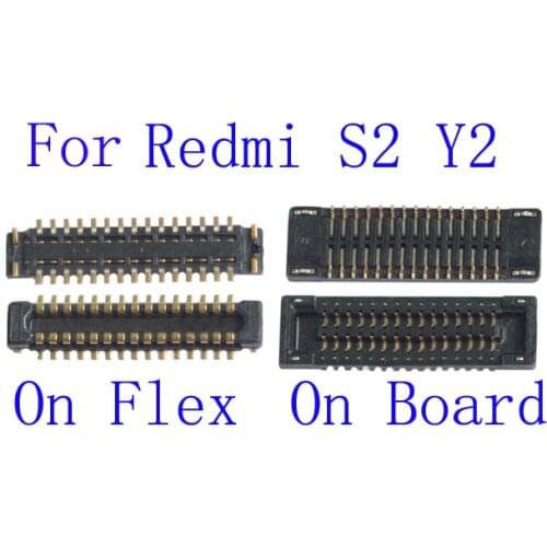 2Pcs LCD Display Touch Screen Plug Flex Contact FPC Connector For Xiaomi Redmi 4 Low Edition Hongmi S2 Y2 On Board 30pin