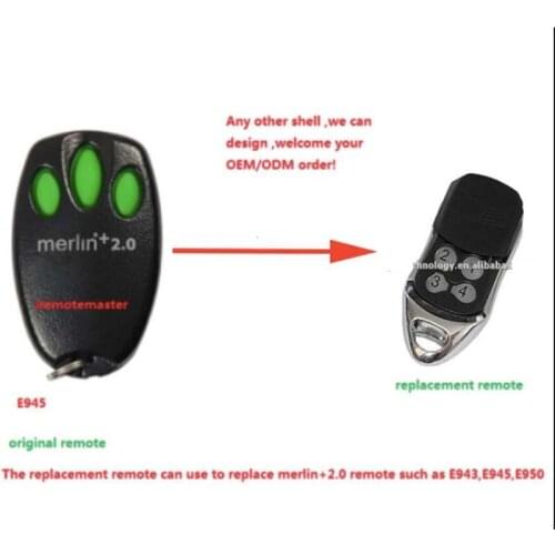 2pieces Aftermarket Merlin+2.0 remote E945,E950,E943,MRC950EVO, MR650EVO ,MR850EVO, MT3850EVO replacement remote beautiful
