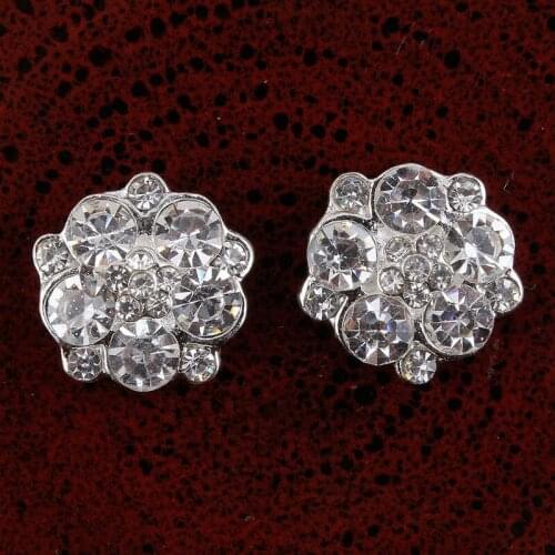 30pcs/lot round metal rhinestone button embellishment Hair Flower center Wedding bouquet Invitation Scrapbooking DIY accessory