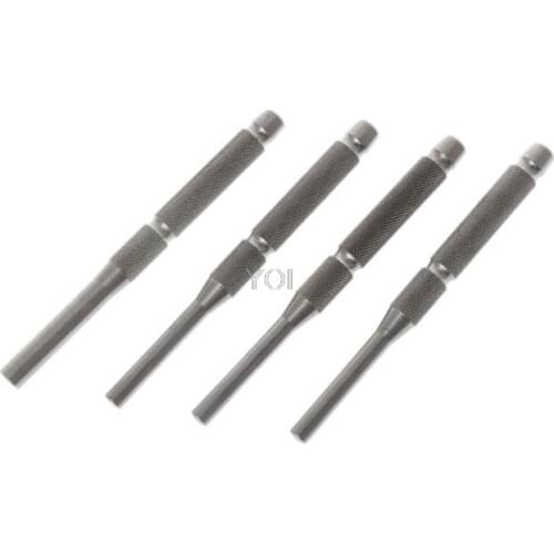 4pcs/set Stainless Steel Multi Size Hollow End Roll Pin Tool Starter Punch Kits 1/8" 5/32" 3/16" 7/32