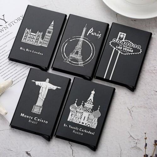 Anti-magnetic anti-theft brush RFID automatic pop-up aluminum alloy credit card box metal card sleeve card holder