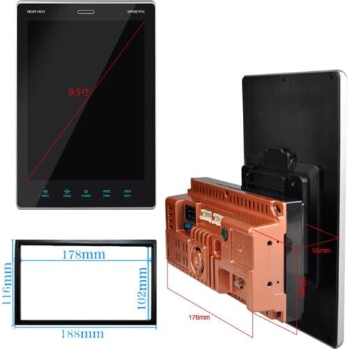 Android 9.1 2 Din 9.5'' Car radio Multimedia Video Player auto Stere GPS For Volkswagen Nissan Hyundai Kia toyota Honda Chrysler